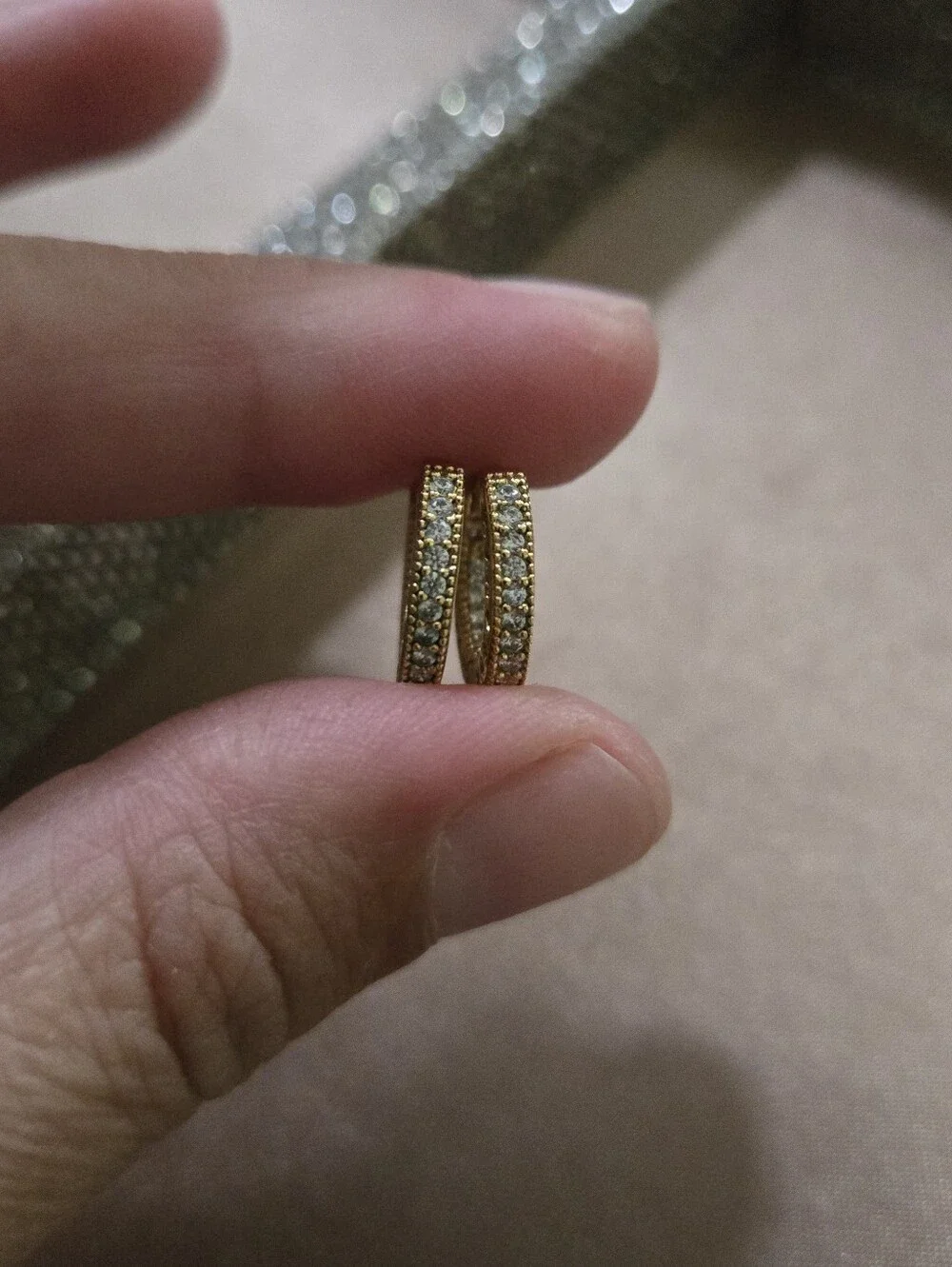 Pandora Pavé Heart Hoop Gold Plated Earrings - Picture 9 of 12